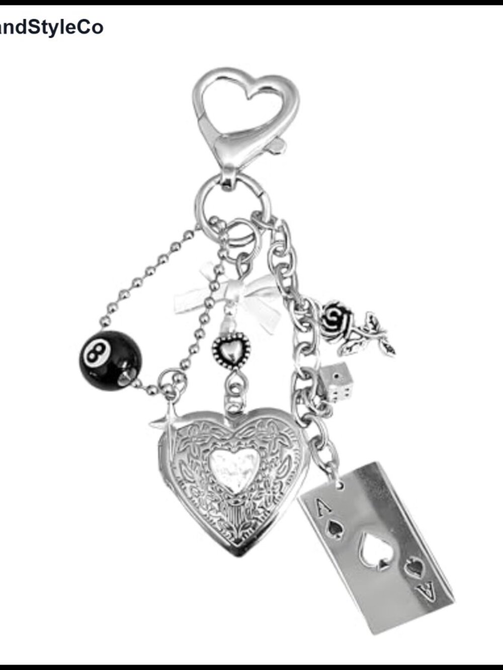 Y2K Bag Charm Keychain Alloy Acrylic Purse Accessory
